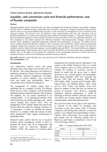 Liquidity, cash conversion cycle and financial performance: case of