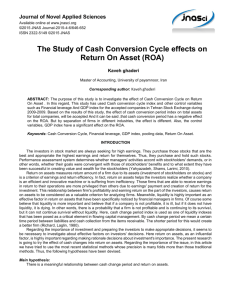 The Study of Cash Conversion Cycle effects on Return On Asset
