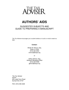 TTA Author Guidelines