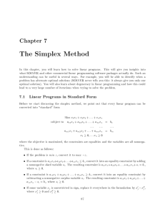 The Simplex Method