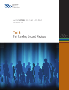 Tool 5: Fair Lending Second Reviews