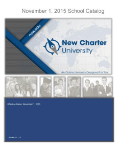 2016 School Catalog - New Charter University