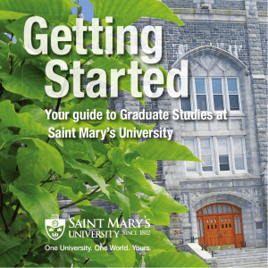 Your guide to Graduate Studies at Saint Mary's University