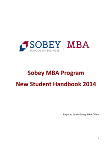 MBA New Student Handbook 2014