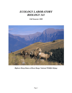 ecology laboratory biology 341
