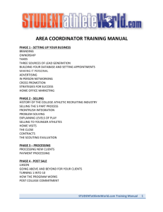 area coordinator training manual