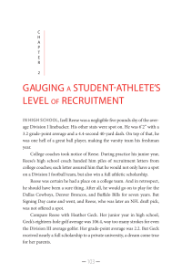 GAUGiNG A STUDENT-AThLETE'S LEVEL OF RECRUiTMENT