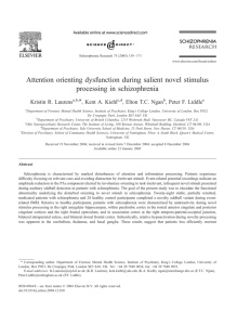 Attention orienting dysfunction during salient novel stimulus