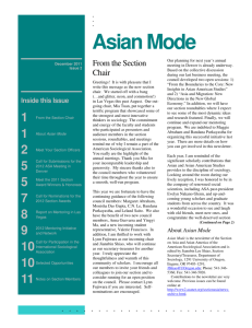 December 2011 Issue - American Sociological Association