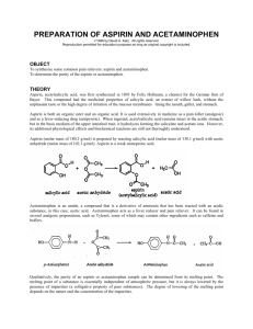 Synthesis of Aspirin and Acetaminophen