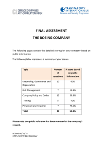 FINAL ASSESSMENT THE BOEING COMPANY