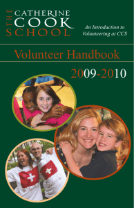 Volunteer Handbook 2009-2010