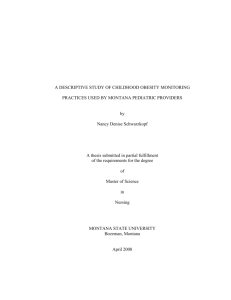 a descriptive study of childhood obesity - ScholarWorks