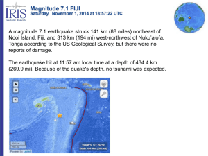 Magnitude 7.1 FIJI