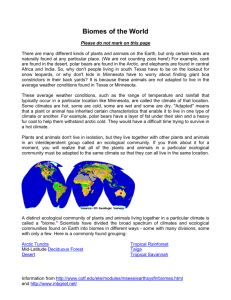 Biomes of the World - Science