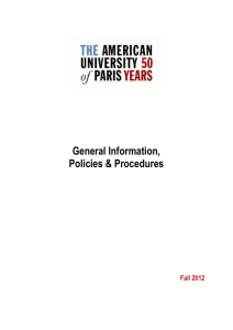 General Information, Policies & Procedures