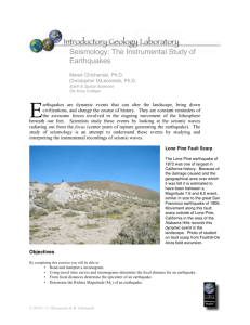 Seismology: The Instrumental Study of Earthquakes