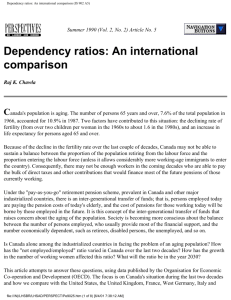 Dependency ratios: An international comparison (IS 902 A5)