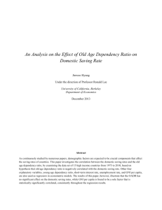 An Analysis on the Effect of Old Age Dependency Ratio on Domestic