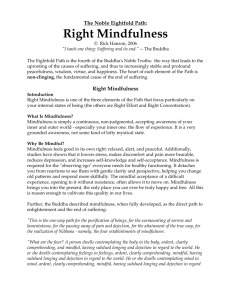 Right Mindfulness
