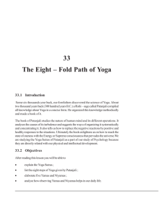 33 The Eight – Fold Path of Yoga