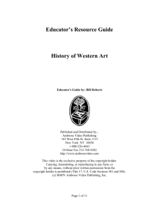 History of Western Art-Educational Resource Guide