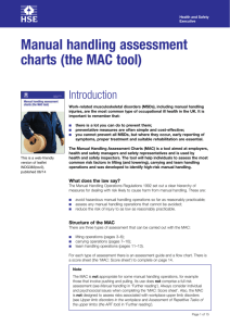 Manual handling assessment charts (the MAC tool)