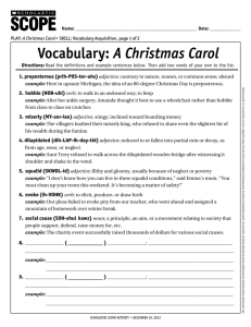 vocabulary: A Christmas Carol - Scope