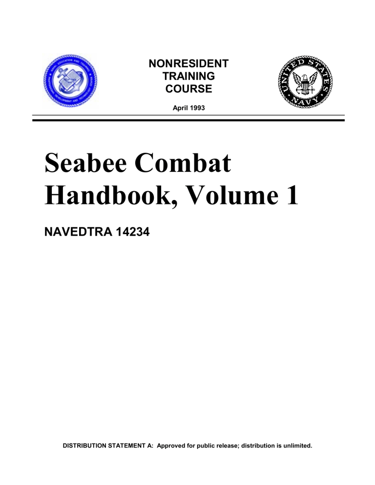 Seabee Combat Handbook, Volume 1