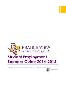 Student Employment Success Guide 2014-2015