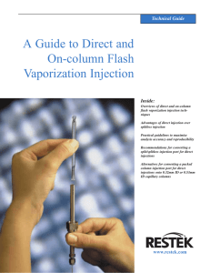 A Guide to Direct and On-column Flash Vaporization Injection