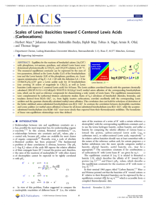 JACS article on Lewis basicities