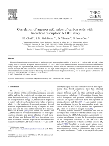 Correlation of aqueous pKa values of carbon acids with theoretical