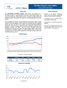 Wal-Mart Supplier Index (WMX) - International Securities Exchange