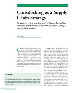 Crossdocking as a Supply Chain Strategy