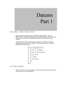 datums – what are they? datum planes