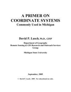 A PRIMER ON COORDINATE SYSTEMS