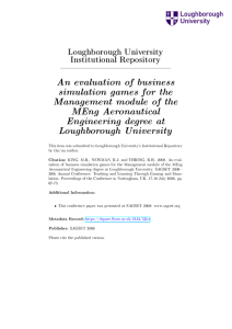 An evaluation of business simulation games for the Management