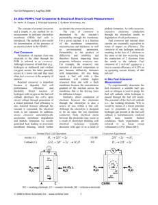 Fuel Crossover by Linear Sweep Voltammetry & Electrochemical