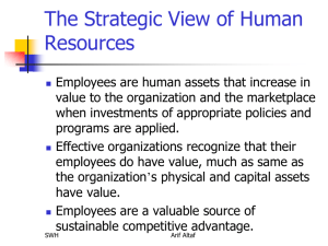 The Strategic View of Human Resources