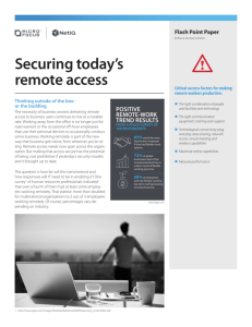 Securing today's remote access