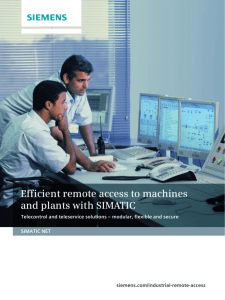 Efficient remote access to machines and plants with