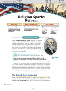 Religion Sparks Reform - Caggia Social Studies