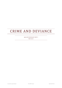 crime and deviance - Bishop Stopford School