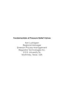 Fundamentals of Pressure Relief Valves