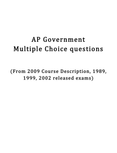 AP Government Multiple Choice questions