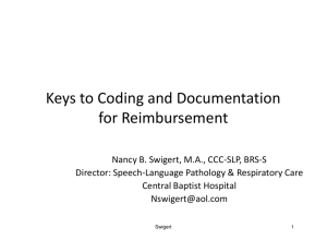 Keys to Coding and Documentation for Reimbursement