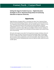 Digital Education Strategies at The G. Raymond Chang School of