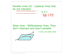 Definitions Parallel Lines (ll)