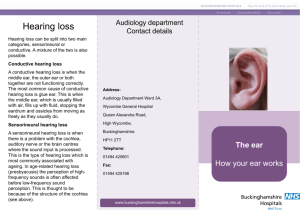 Hearing loss Hearing loss - Buckinghamshire Healthcare